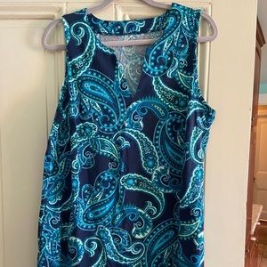 Lands End Sleeveless Cotton Dress